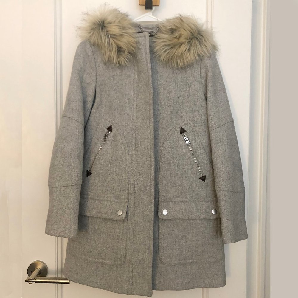 J. Crew Chateau Parka Gray Coat